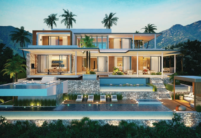 Bali hotel project interior supplied with coordinated building materials by OKBuild