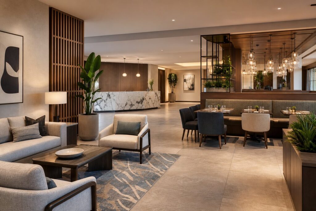 Hotel lobby and restaurant FF&E