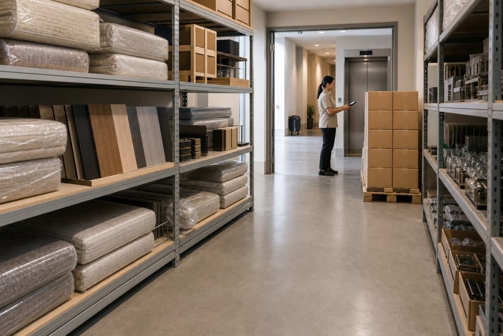 [03-scene-hotel-attic-stock-storage.jpg](C:/Users/Admin/Desktop/敬城工装站点/output/imagegen/hotel-ffe-attic-stock/03-scene-hotel-attic-stock-storage.jpg)Hotel attic stock storage room