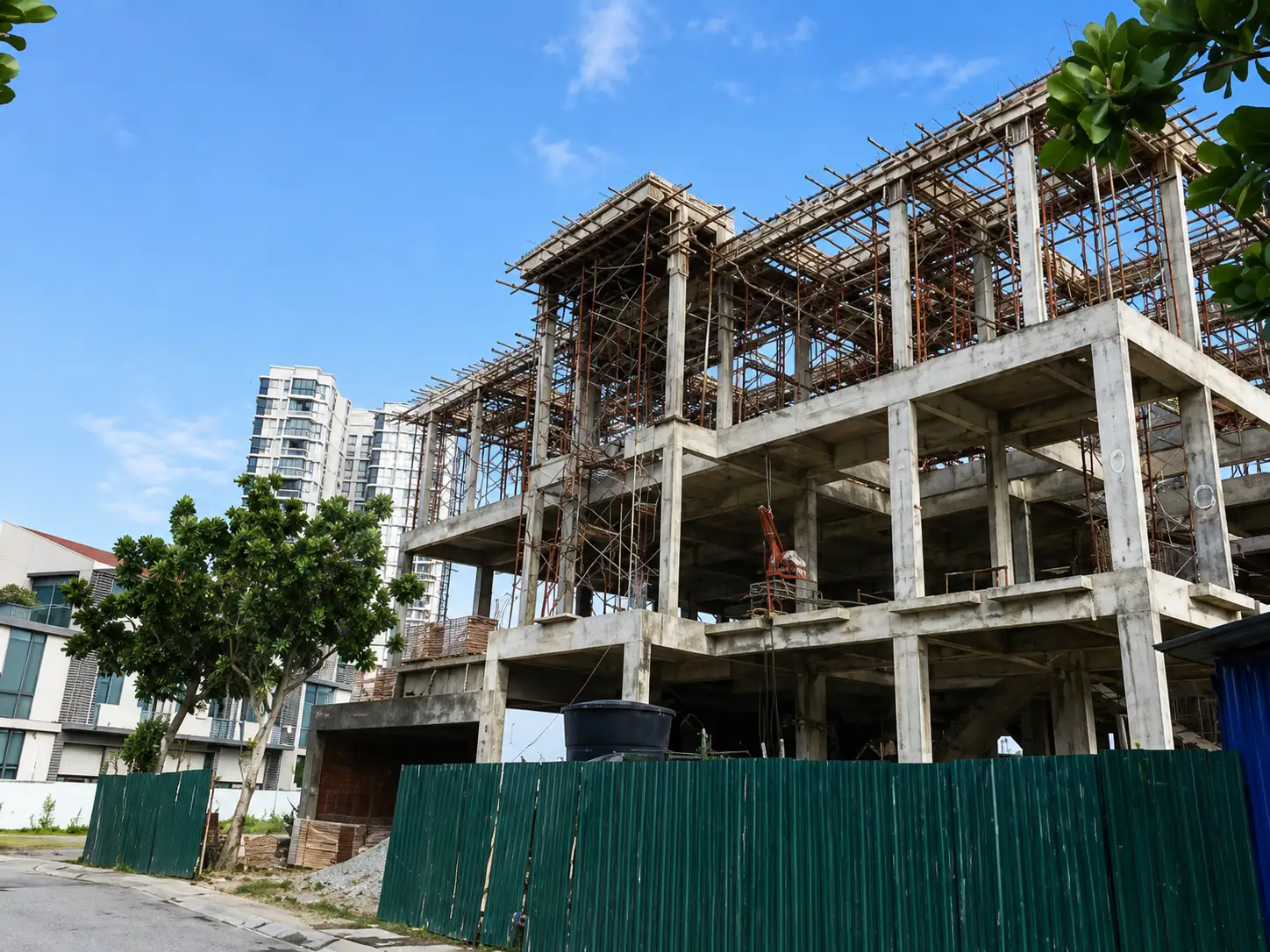 Singapore Villa Project completed with coordinated building materials