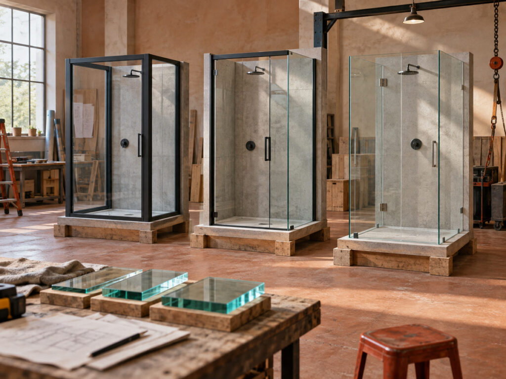 Shower enclosure types and glass thickness