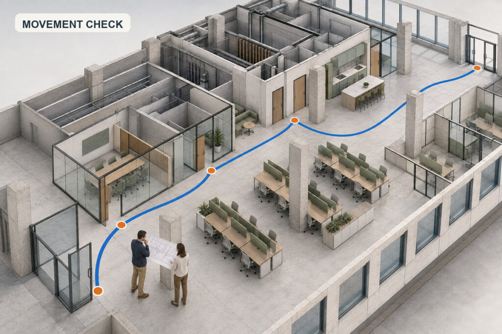 Office movement and fixed conditions