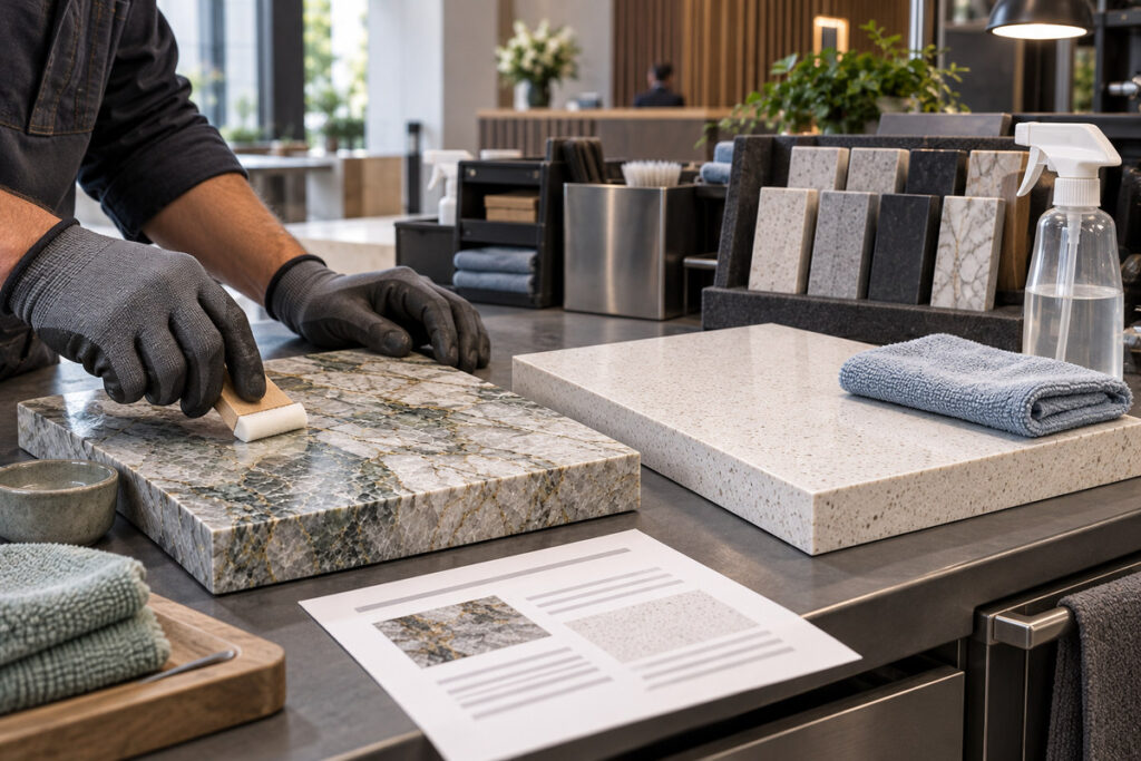 Quartzite and quartz care planning