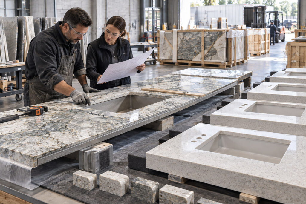 Countertop fabrication and shop drawing review