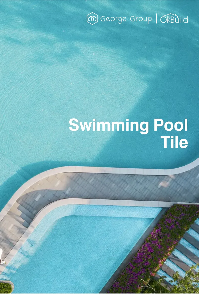 Pool tiles catalogue cover with mosaic ceramic and glass tile collections